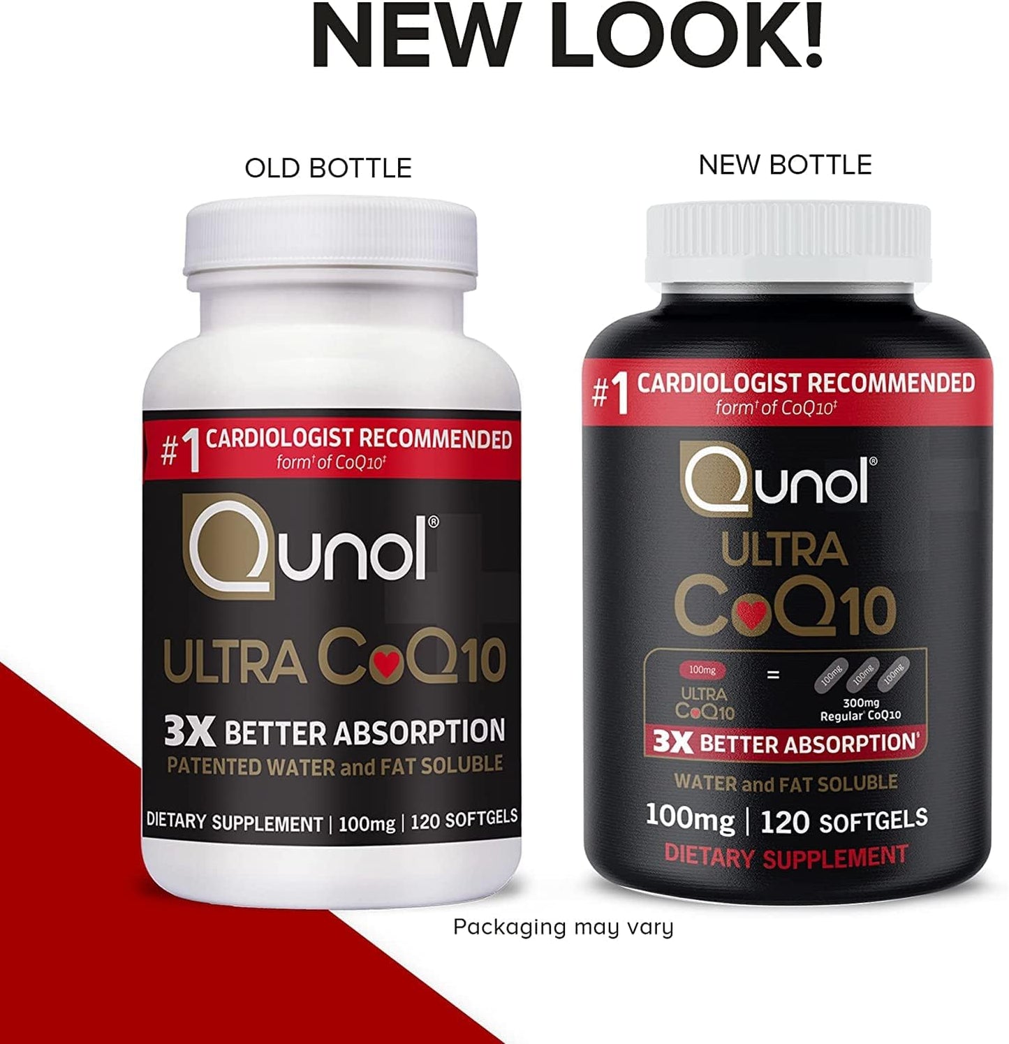 Qunol CoQ10 100mg Softgels: High Absorption Coenzyme Q10 for Heart Health & Energy, 4 Month Supply, 120 Count