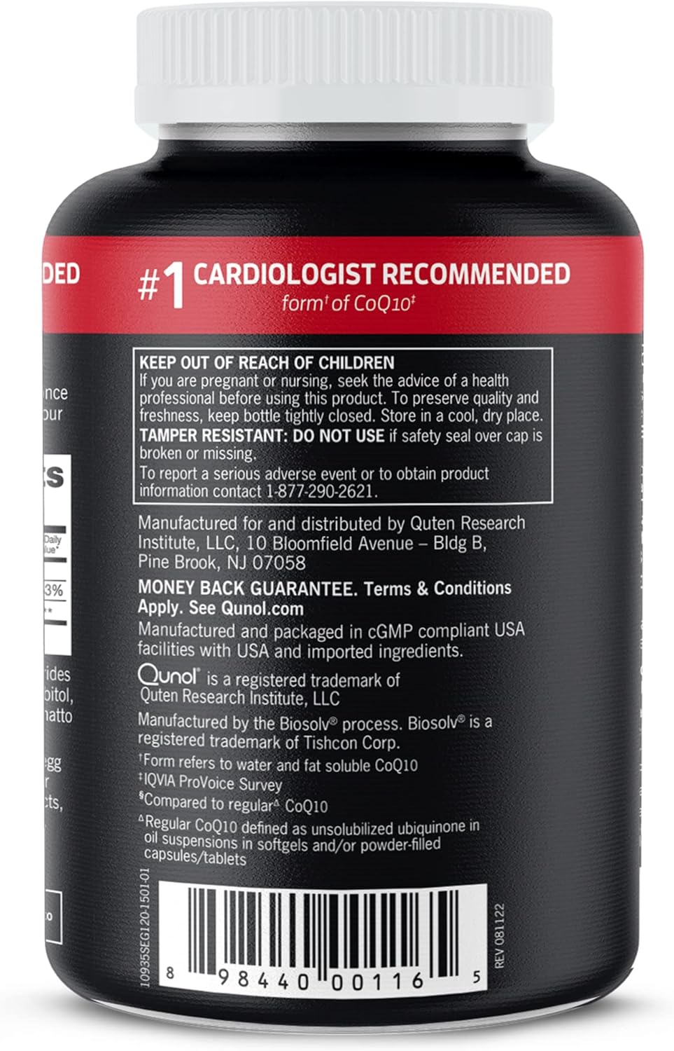 Qunol CoQ10 100mg Softgels: High Absorption Coenzyme Q10 for Heart Health & Energy, 4 Month Supply, 120 Count