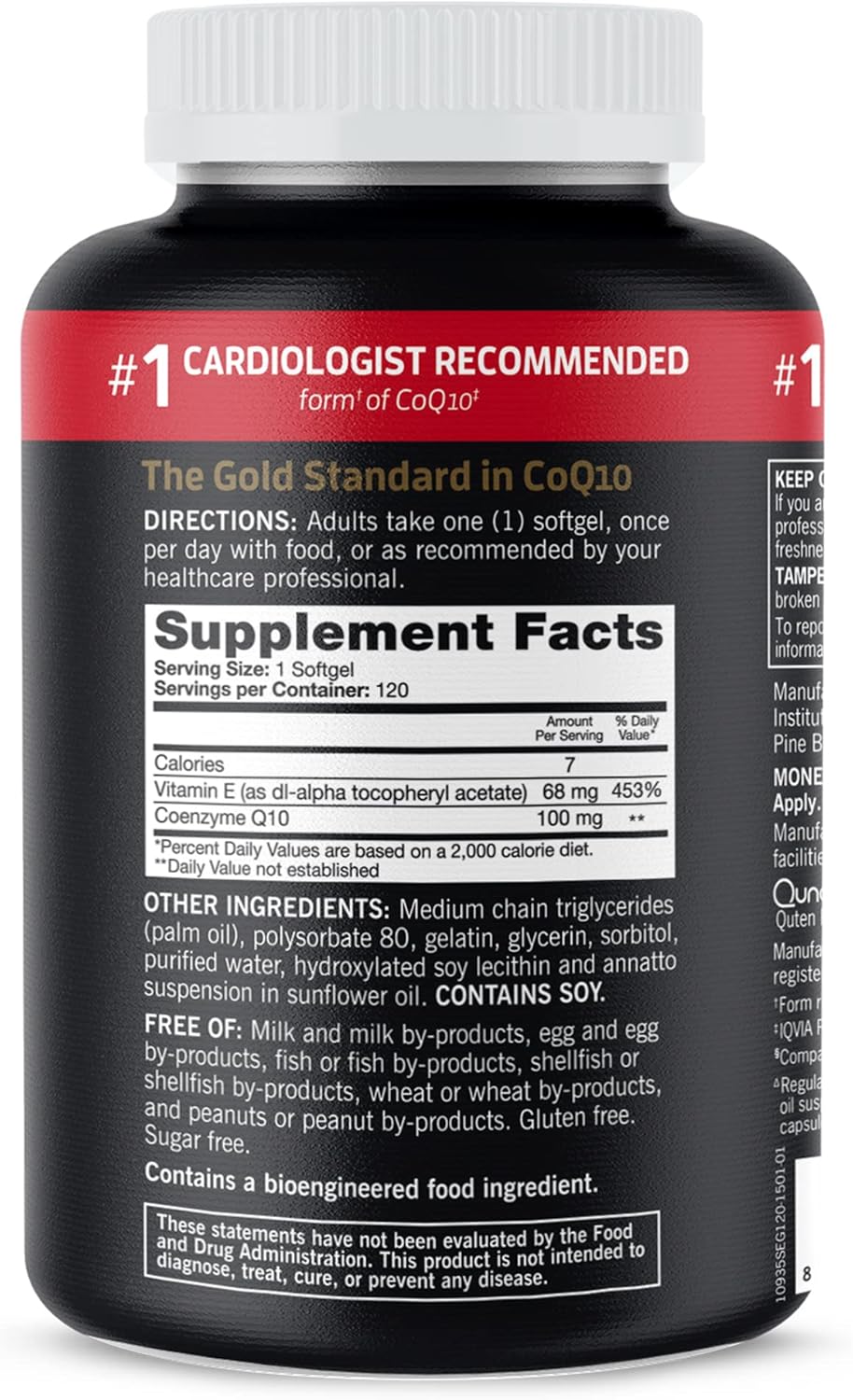 Qunol CoQ10 100mg Softgels: High Absorption Coenzyme Q10 for Heart Health & Energy, 4 Month Supply, 120 Count