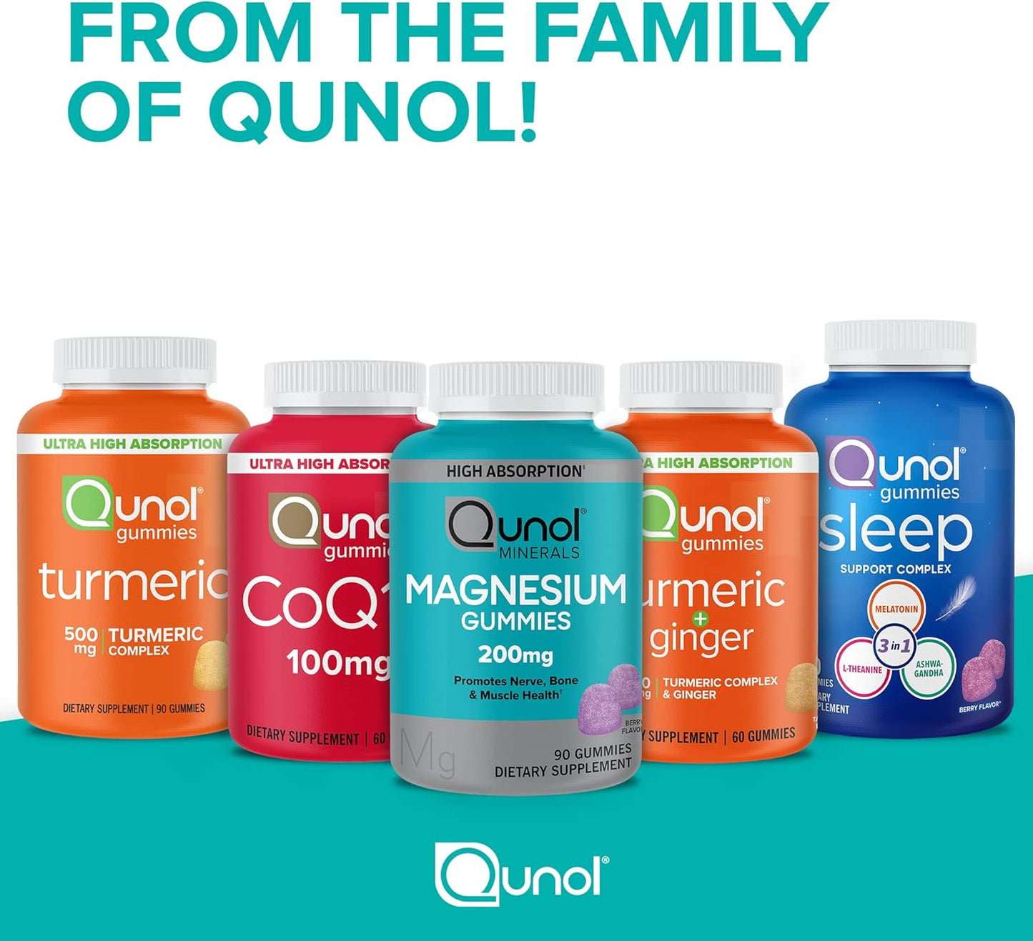 Qunol CoQ10 Gummies - 100mg, Heart Health Support, Vegan & Gluten Free, High Absorption, 2 Month Supply (120 Gummies)