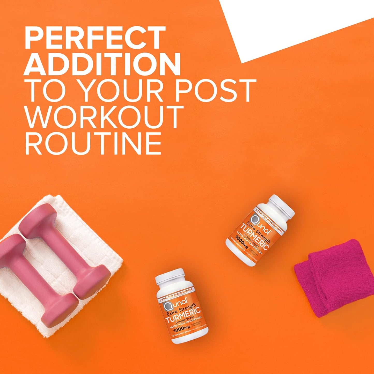 Qunol Turmeric Curcumin Capsules - 1000mg Extra Strength Supplement with Patented Hydro-Soluble Technology - 240 Veggie Capsules for Enhanced Absorption