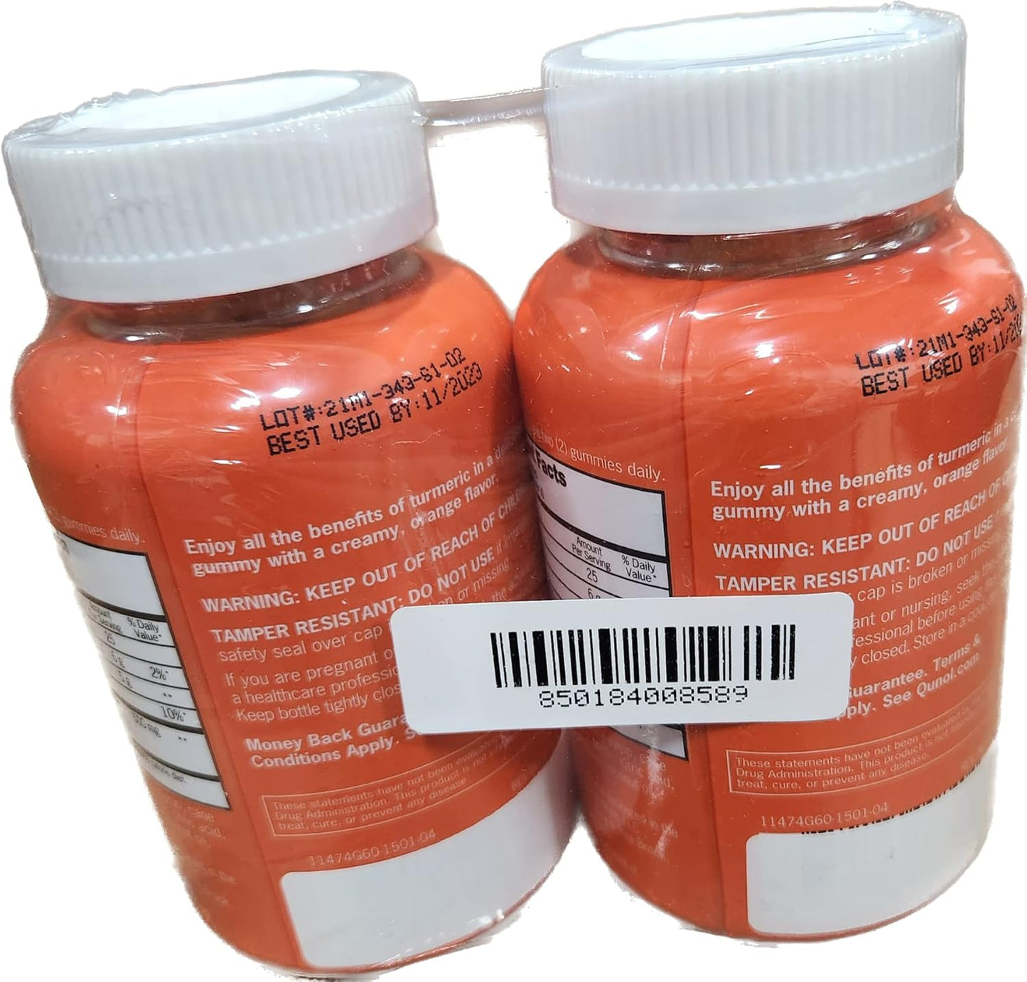 Qunol Turmeric Gummies - 1000mg Turmeric Curcumin, Joint Support, High Absorption, Vegan, Gluten Free - 2 Month Supply (120 Gummies)