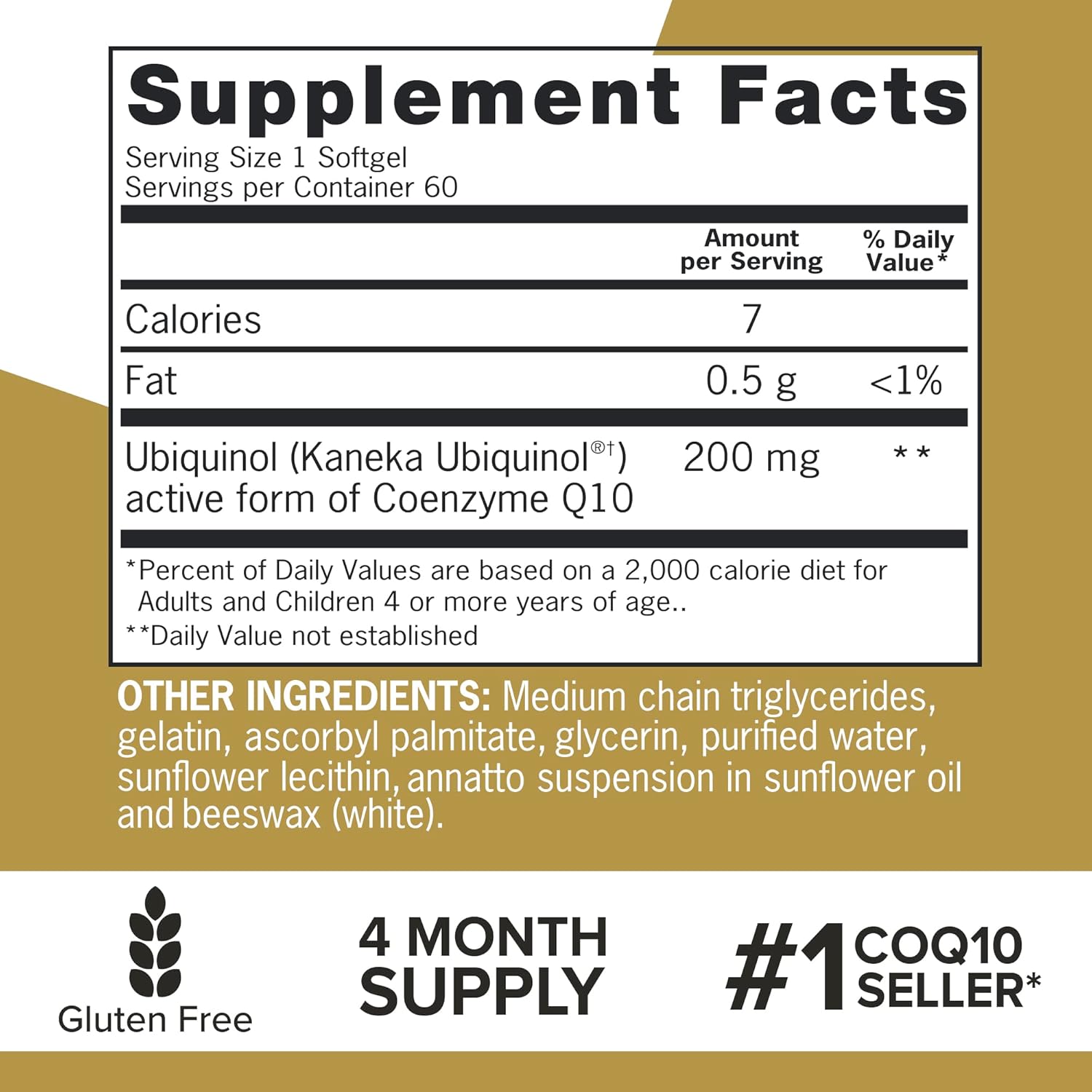 Qunol Ubiquinol CoQ10 200mg Softgels - 120 Count Total - Heart Health Antioxidant - Active Form Ubiquinol 200mg - Pack of 2