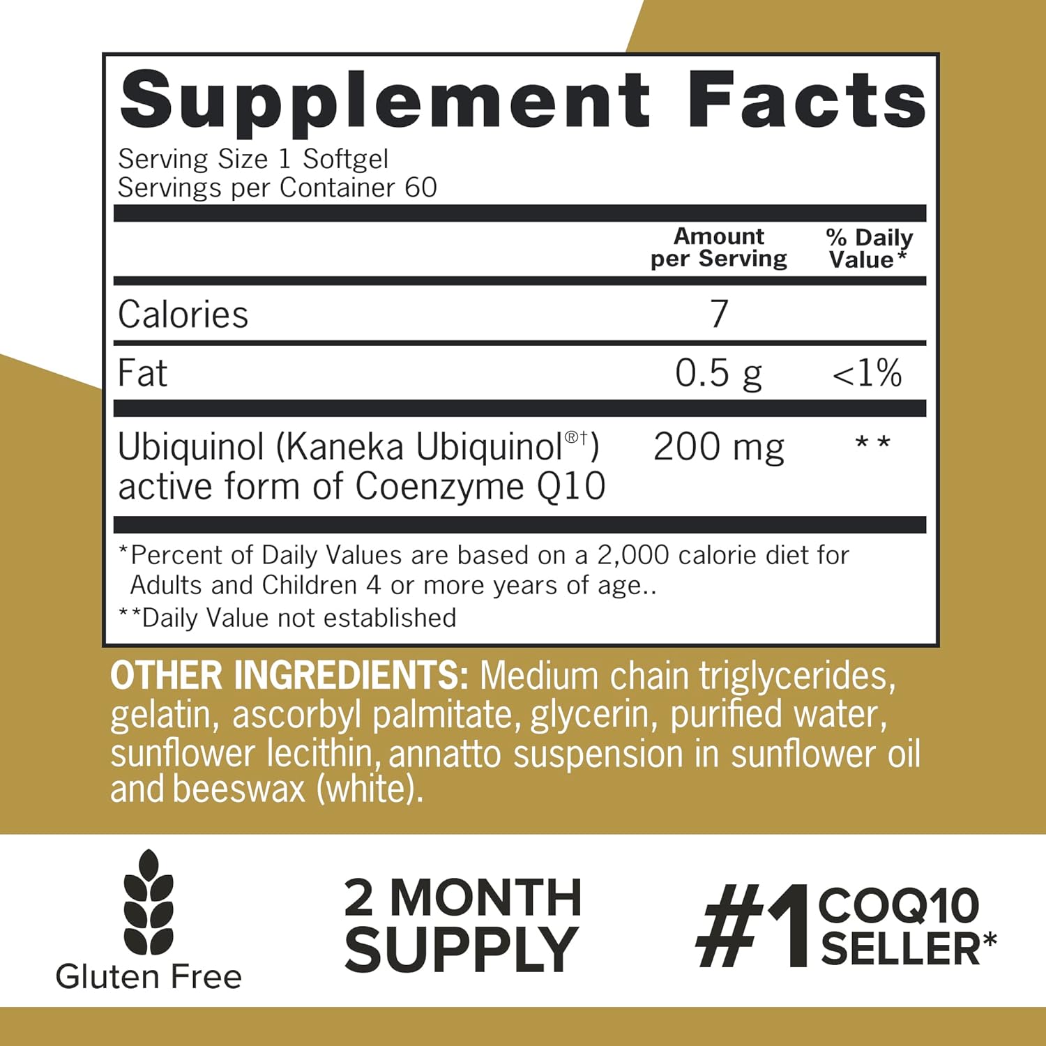 Qunol Ubiquinol CoQ10 200mg Softgels - Heart & Vascular Health Antioxidant - Energy Production Support - 60ct.