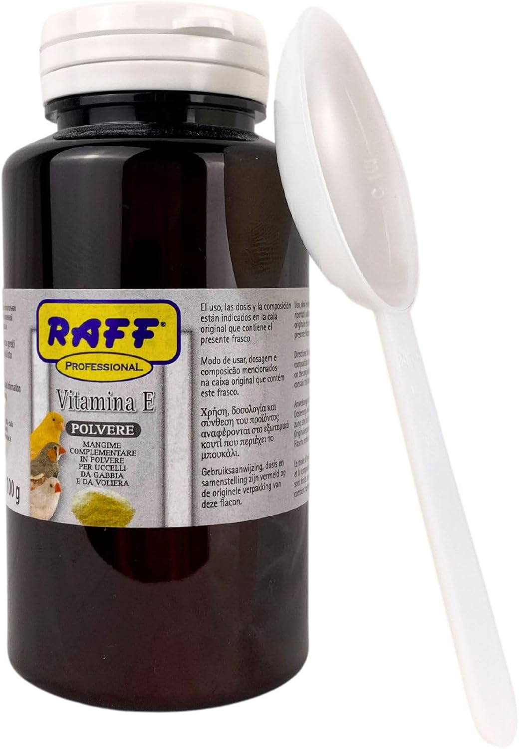 Raff Vitamin-E Powder Supplement for Birds - Global Luxury Management Bird Supplements for Avian Health - 100g