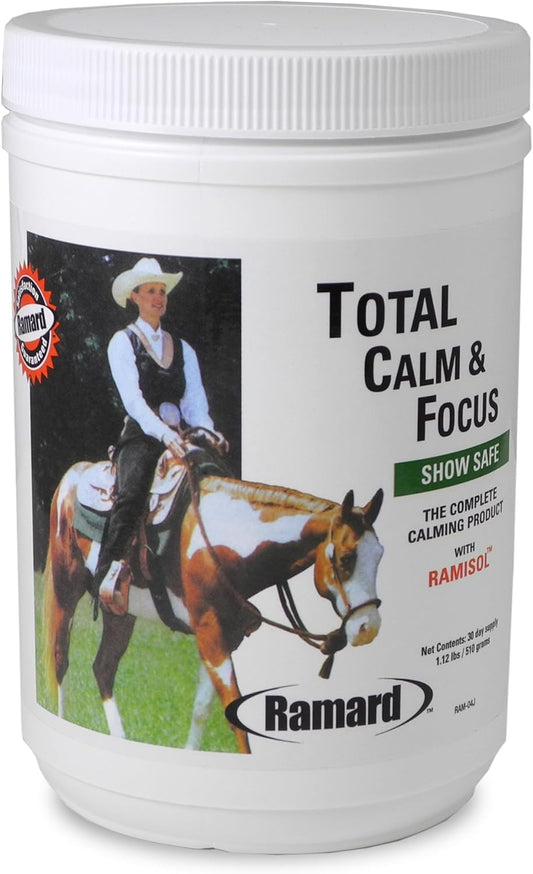 Ramard Total Calm and Focus Supplement for Horses - Magnesium & Calming Formula for Horse Show, Training, Performance - Mental Alertness, Drowsiness-Free, Show Safe - Perfect Prep - 1 Pack