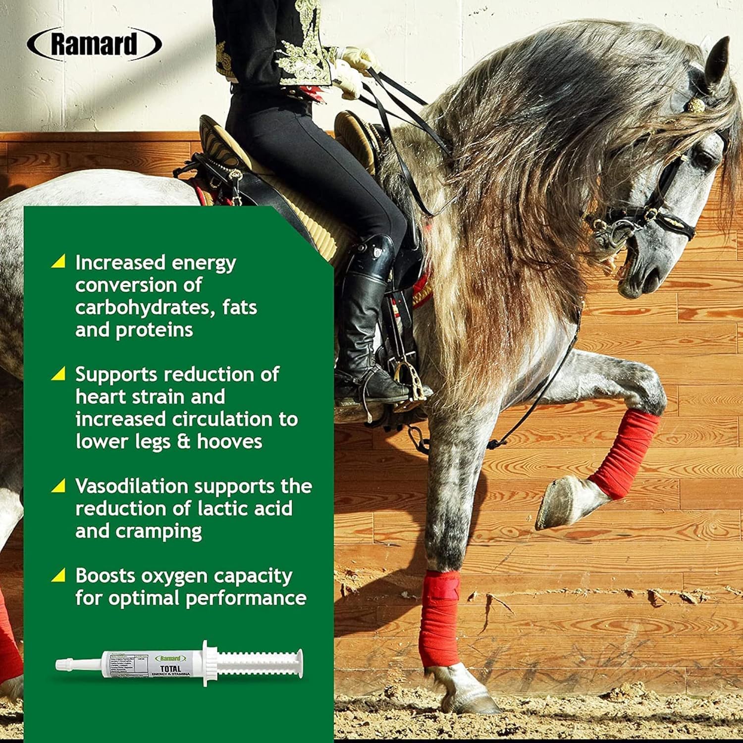 Ramard Total Energy and Stamina Support Gel with B Vitamins & Amino Acids - Boost Oxygen Capacity for Peak Performance - 15cc Syringe