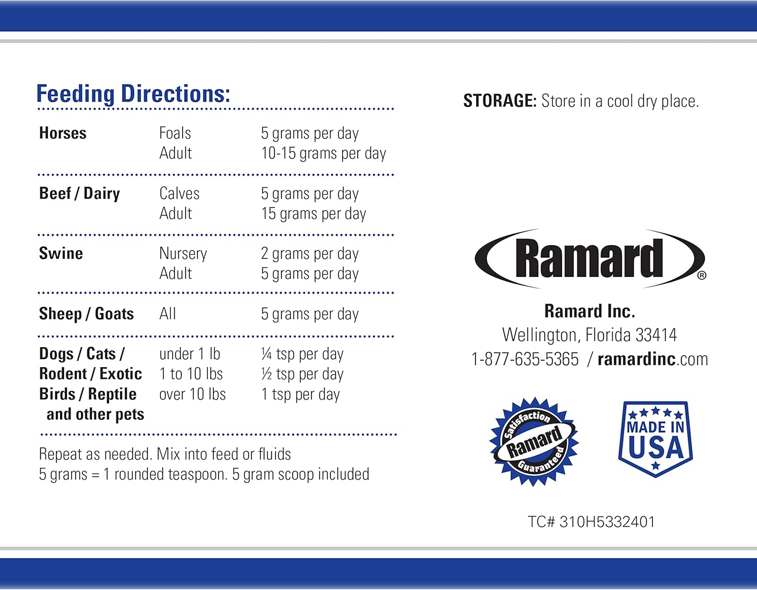 Ramard Total Prebiotic & Probiotic Equine Formula - Natural Digestive Supplement for Horses - 8.5 oz Jar - Promotes Optimal Gut Health and Nutrient Absorption for Foal Support and Livestocks