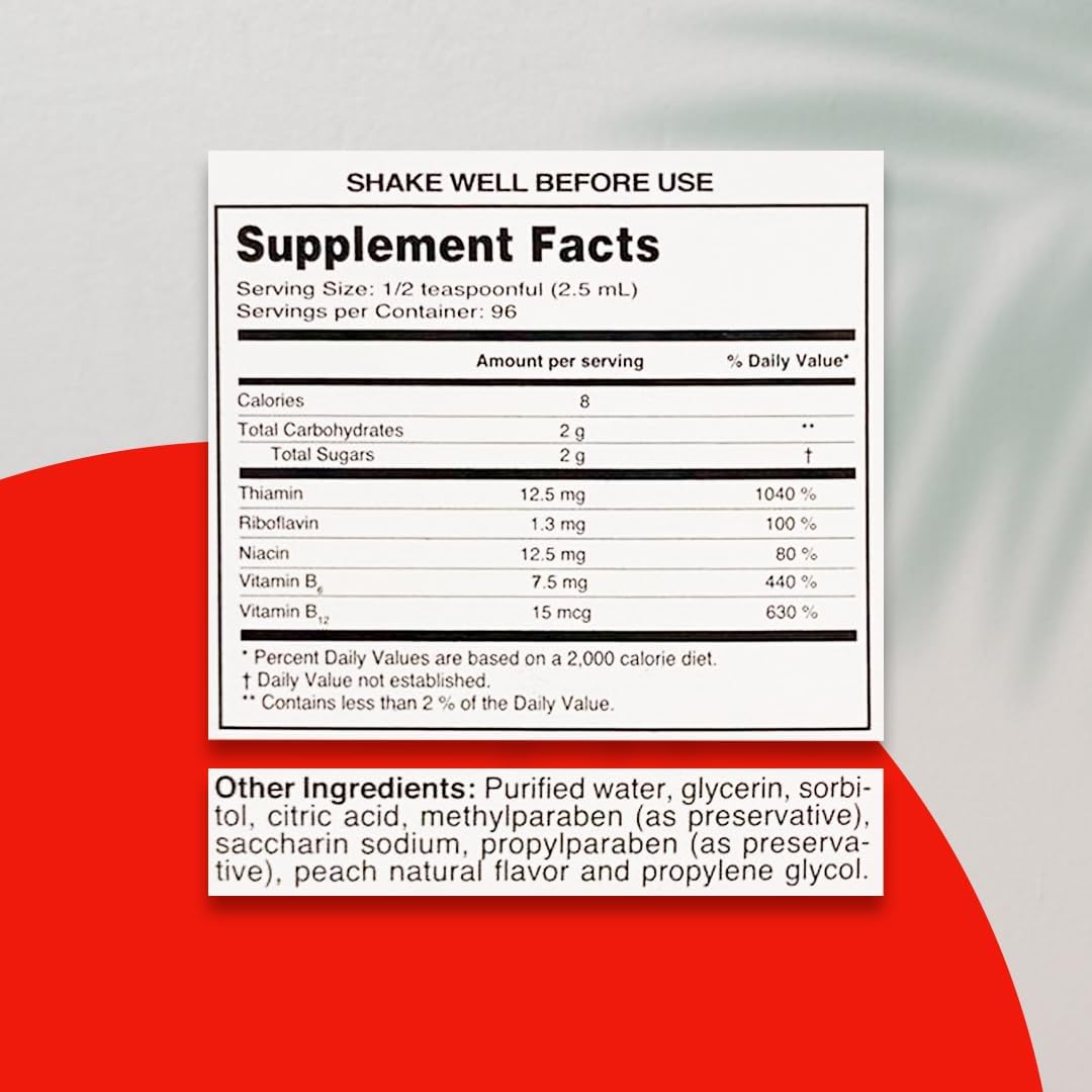 Rangel Complejo B Vitamin Supplement Liquid, 8.1 Fl Oz, Single Pack, Yellow