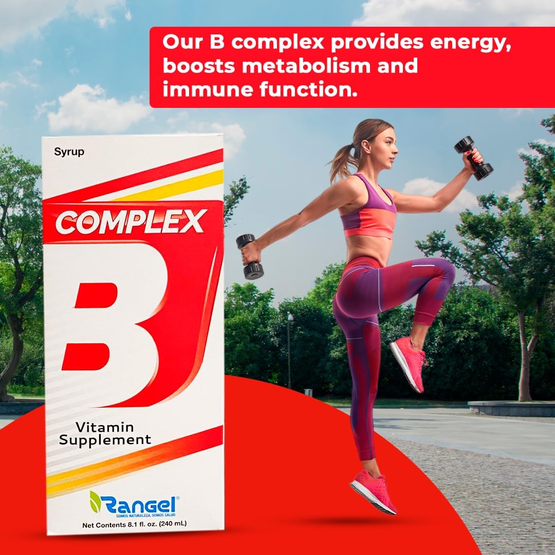 Rangel Complejo B Vitamin Supplement Liquid, 8.1 Fl Oz, Single Pack, Yellow