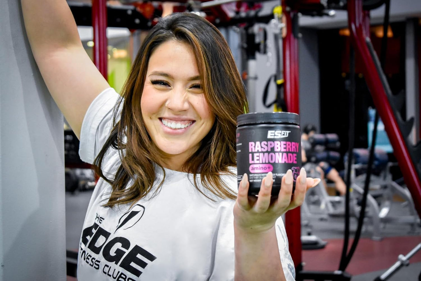 Raspberry Lemonade Amino+ Powder with Caffeine and Green Tea Extract - BCAA, Amino Acids, Zero Sugar, Low Calorie, Pre and Post Workout Supplement