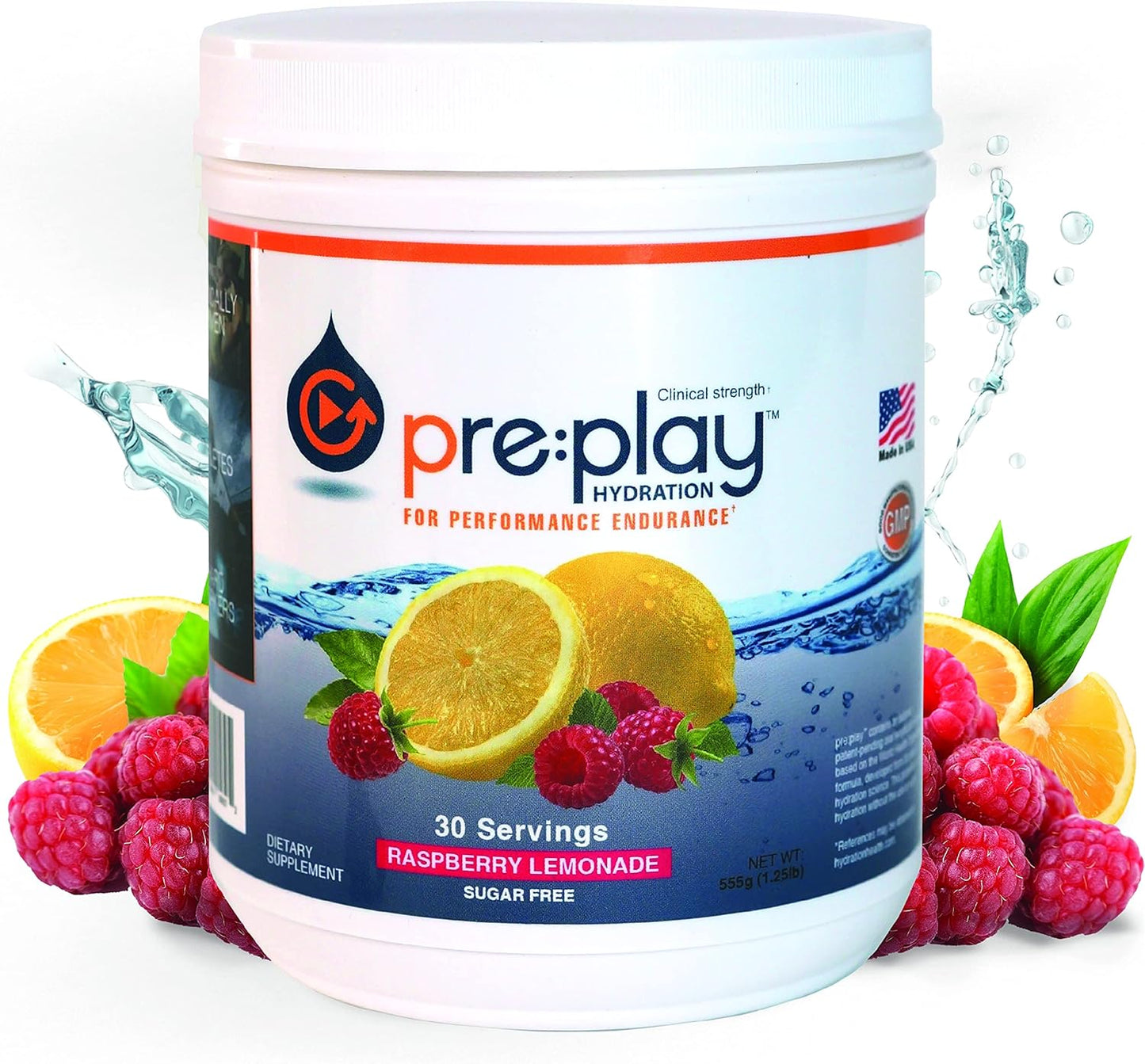 Raspberry Lemonade Hydration and Energy Drink Powder - 30 Servings