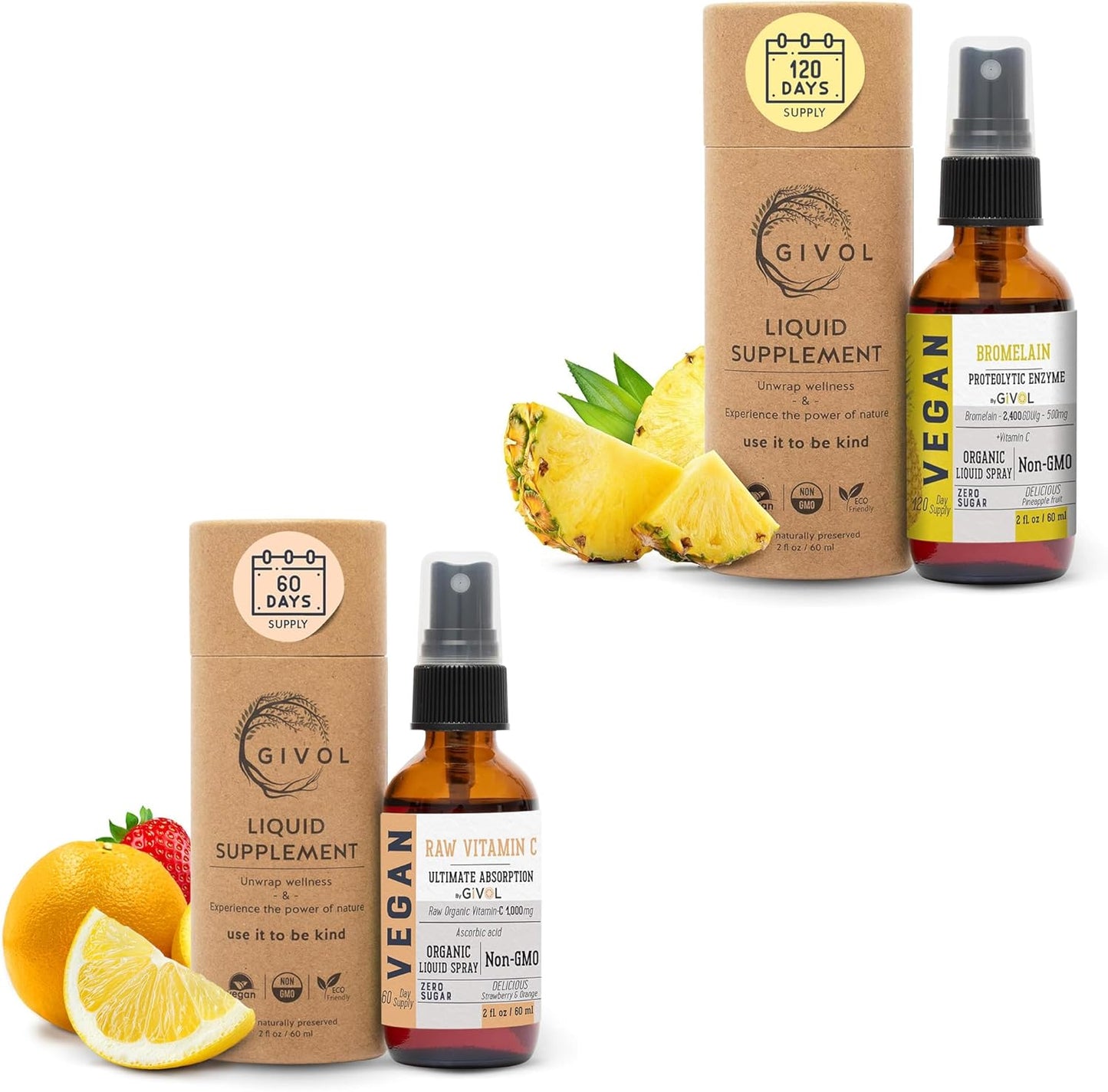 Raw Bromelain Mist-Liquid Pineapple Extract with Vitamin C - 500mg Potency Spray for Daily Protein Support and Wellness
