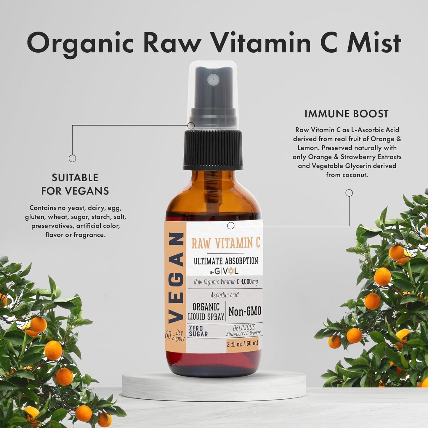 Raw Bromelain Mist-Liquid Pineapple Extract with Vitamin C - 500mg Potency Spray for Daily Protein Support and Wellness