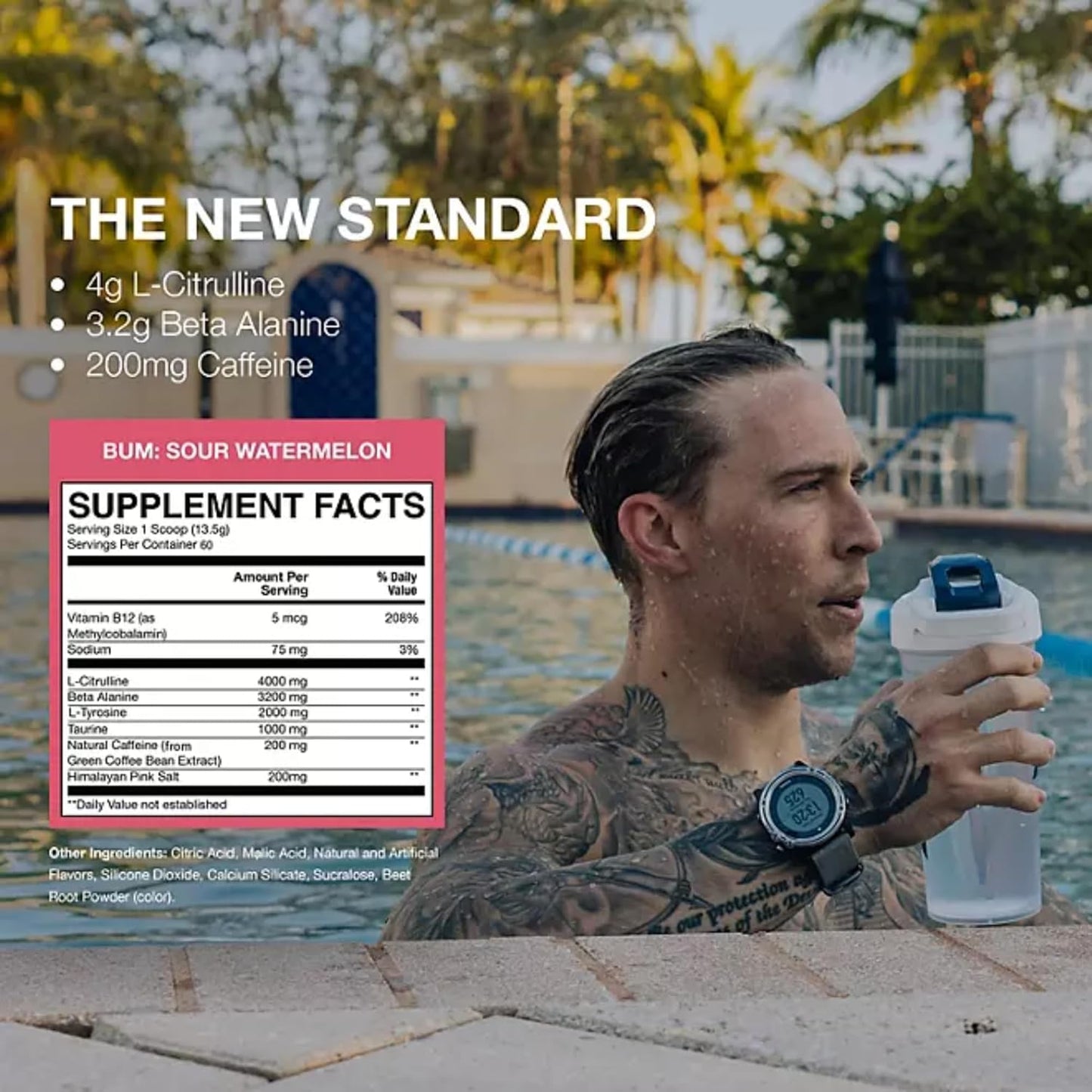 RAW Essential Pre-Workout Powder - CBUM Formula for Men & Women - Energy, Muscle Pump, Focus, Stamina, Strength, Endurance & Performance - Sour Watermelon Flavor - 1.79 lbs