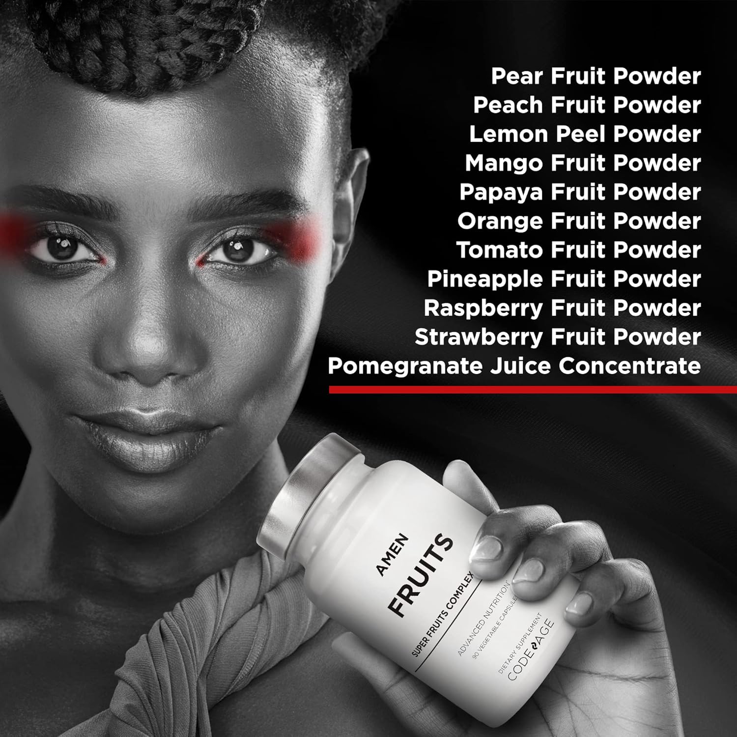 Raw Multivitamin with Over 20 Whole Fruit Extracts, Berries, Antioxidant Polyphenols, and Flavonoids - Tropical Fruits Supplement - Non-GMO - 90 Capsules