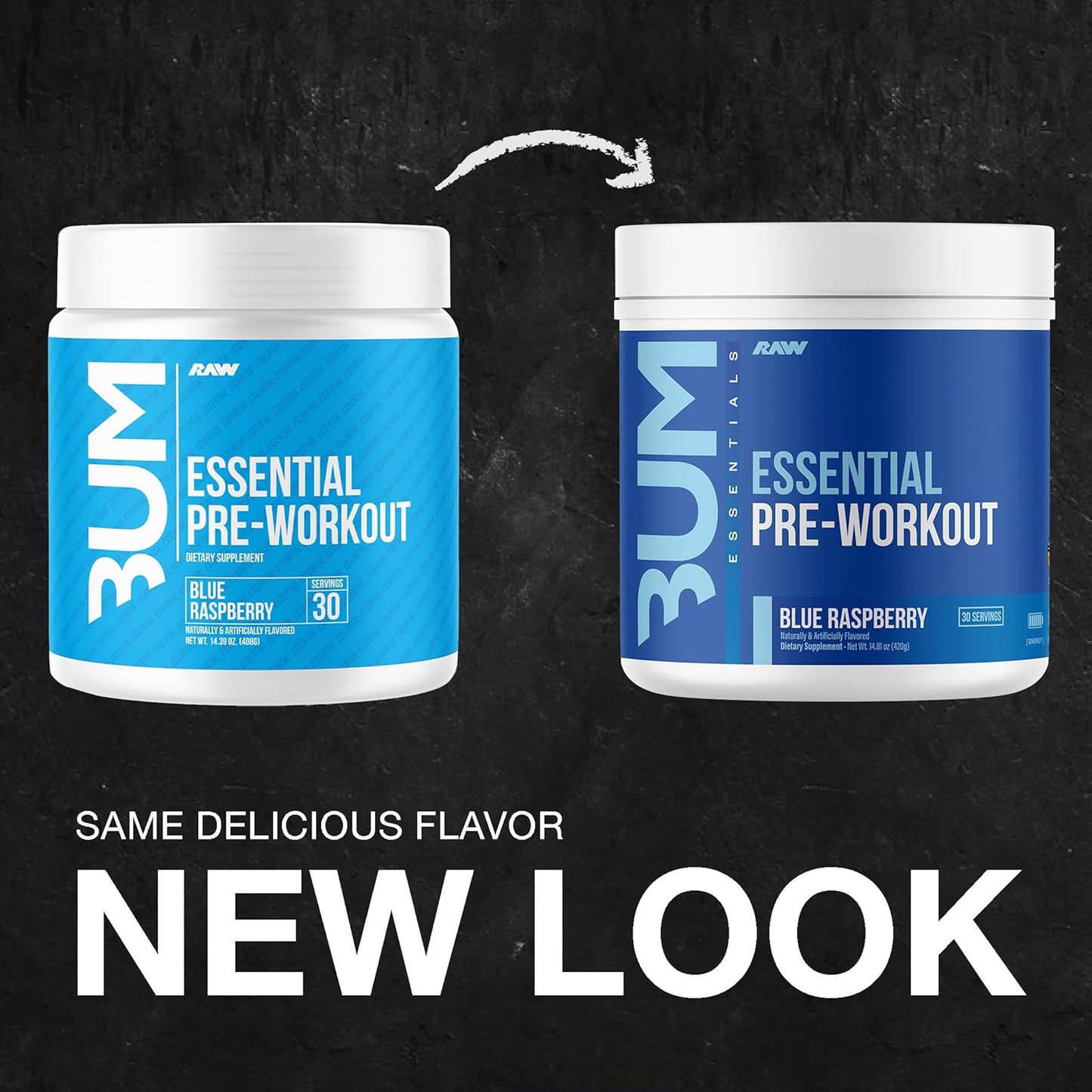 RAW Nutrition Chris Bumstead Pre Workout Formula - Sports Nutrition Pre-Workout Powder for Men & Women, Energy Drink Mix for Working Out - Blue Raspberry Flavor
