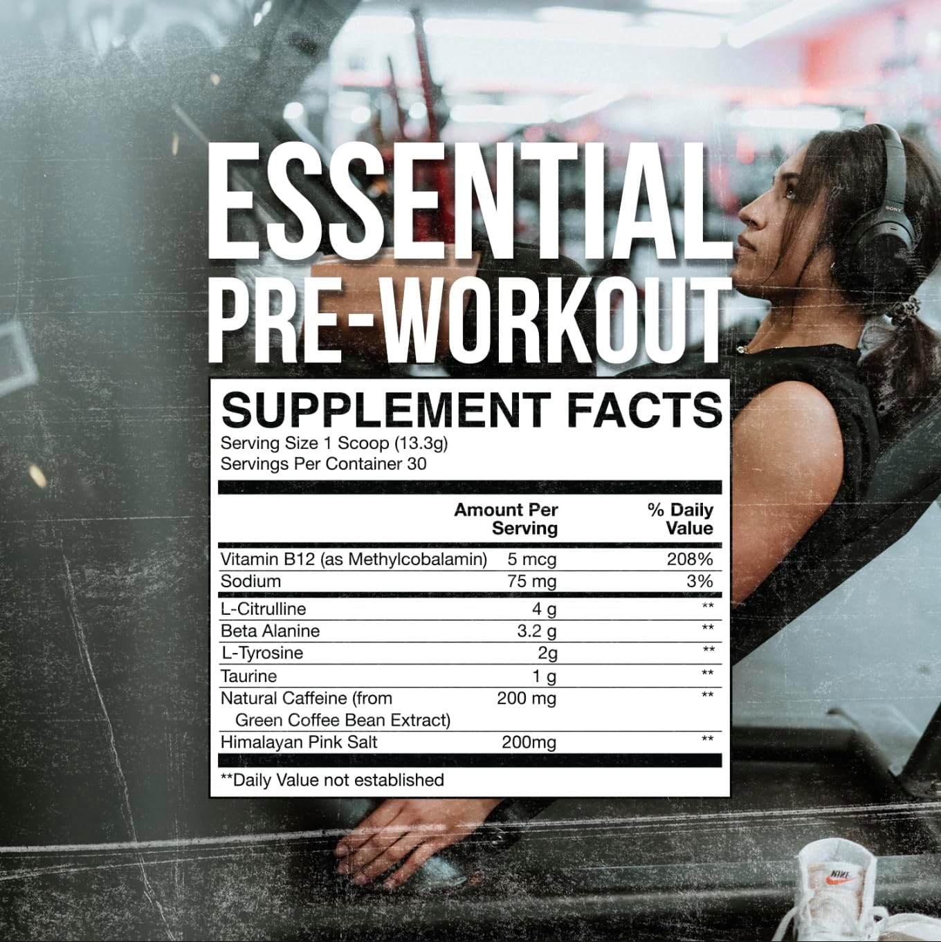 RAW Nutrition Chris Bumstead Pre Workout Formula - Sports Nutrition Pre-Workout Powder for Men & Women, Energy Drink Mix for Working Out - Blue Raspberry Flavor