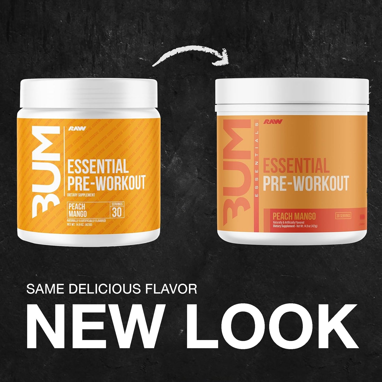RAW Nutrition Pre-Workout Powder for Men and Women - Chris Bumstead Formula for Energy Boost during Workout - Peach Mango Flavor