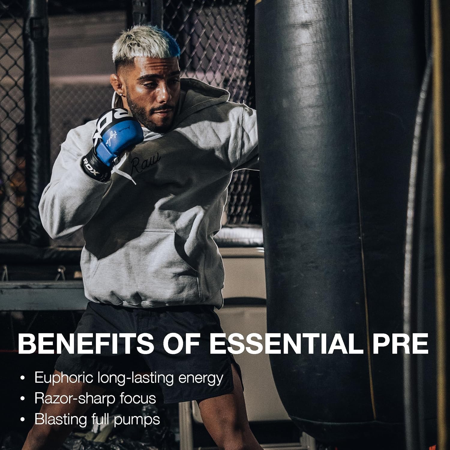 RAW Nutrition Pre-Workout Powder for Men and Women - Chris Bumstead Formula for Energy Boost during Workout - Peach Mango Flavor