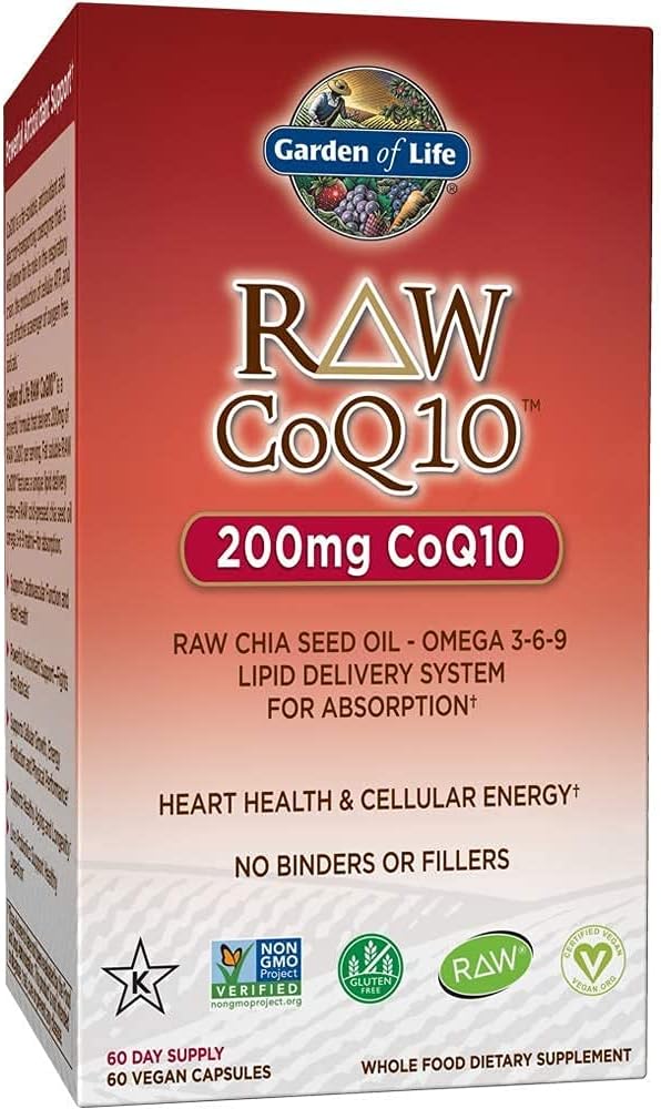 Raw Vegetarian Omega 3 6 9 Supplement with CoQ10, Chia Seed Oil, Zinc & Vitamin C - High Potency Whole Food Nutrition