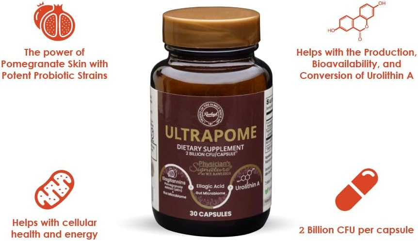 Rawleigh Ultrapome: Pomegranate Capsules with Live Cultures for Cellular Health and Energy Support