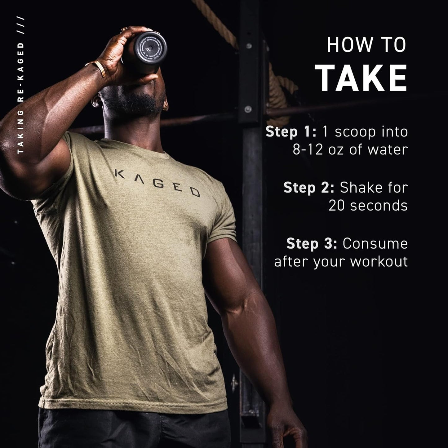 Re-Kaged Orange Cream Post Workout Protein Powder with 28g Whey Protein for Muscle Growth & Recovery - Low Sugar, 20 Servings