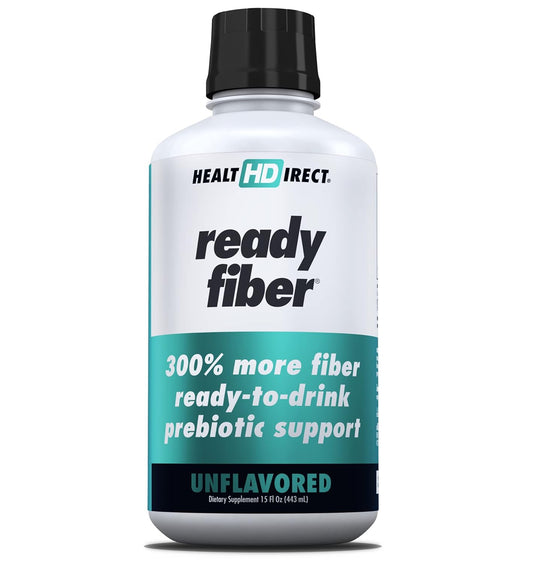Ready Fiber Liquid Supplement for Women, Men, Kids - 15oz Unflavored Prebiotic Fiber - Easy Alternative to Gummies, Powders, Pills