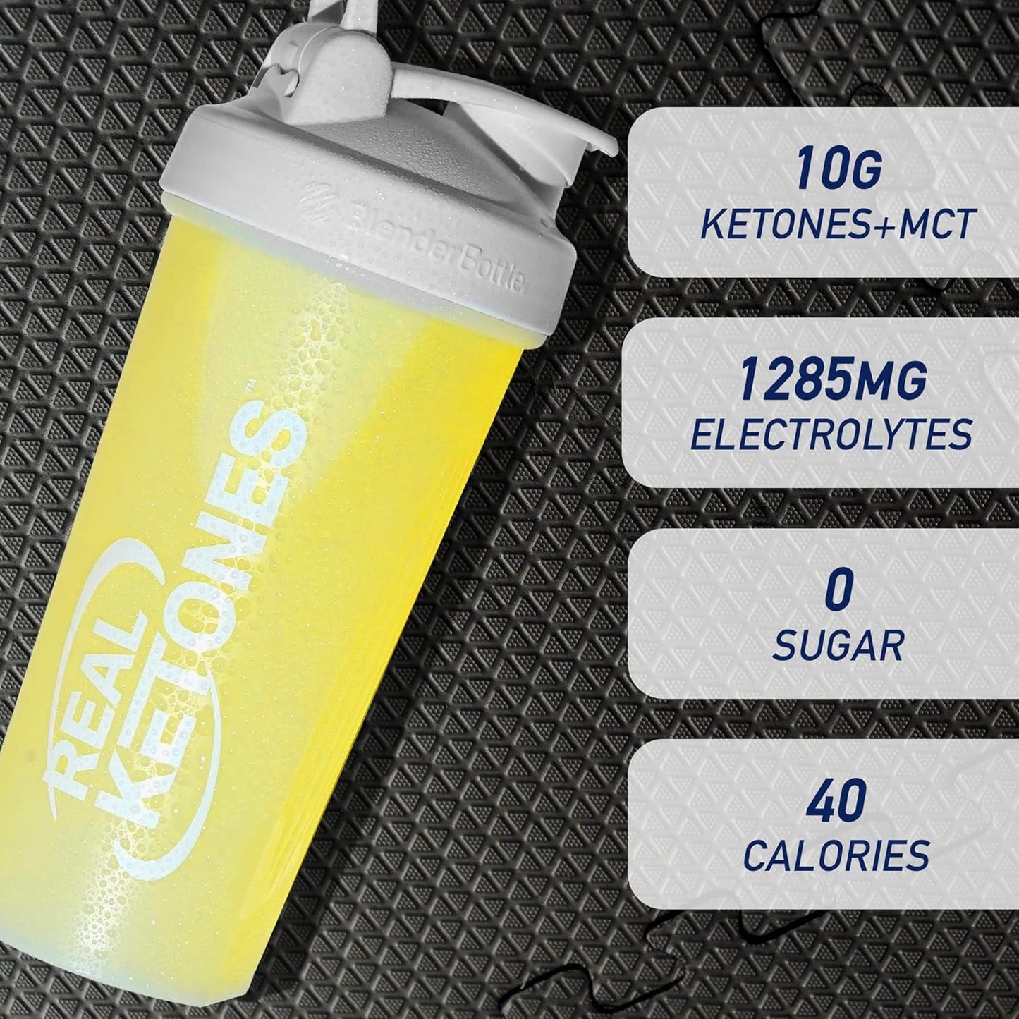 Real Ketones MCT & BHB Exogenous Ketones Electrolyte Powder Packets - 30 Pack Lemon Twist Flavor