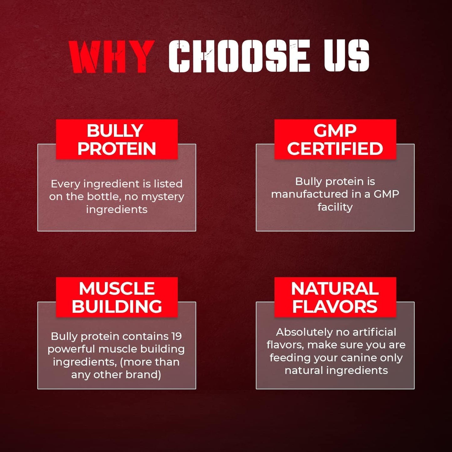 Real Meat Bully Protein Powder for Dogs - Muscle Building Supplement - 283mg Pure Protein - Pitbull Muscle Bulker - 30 Day Supply
