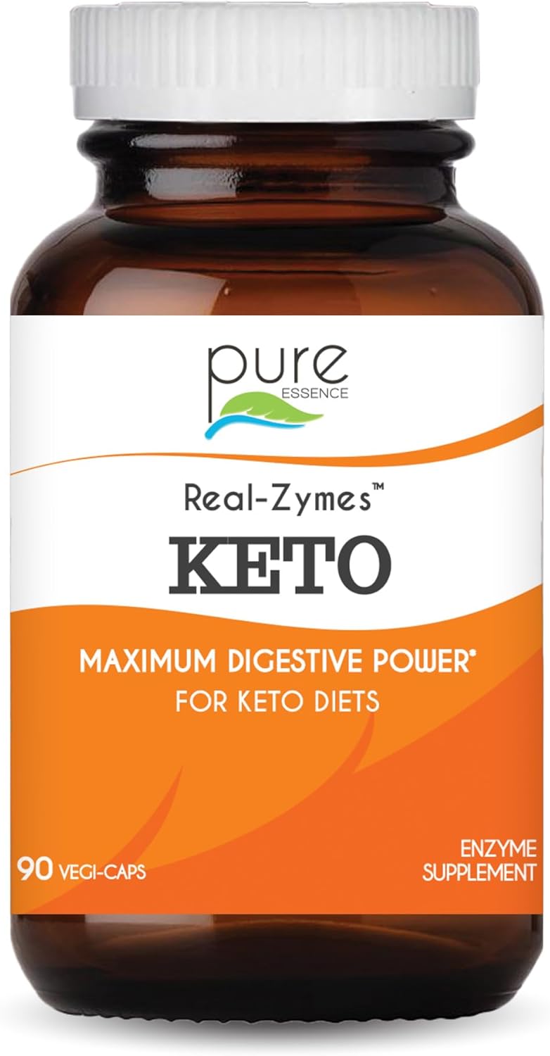 Real-Zymes™ KETO Digestive Enzymes Supplement with Probiotics - Natural Relief for Digestive Issues - 90 Capsules