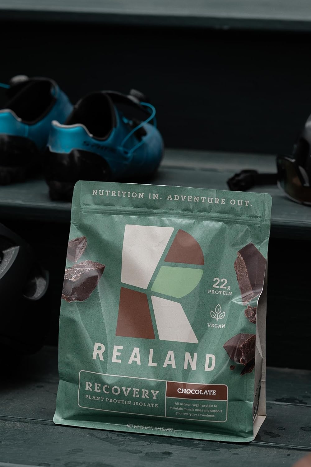 Realand Fava Bean Protein Powder - Chocolate Vegan Plant Protein Isolate for Recovery - 22g of Protein - 17 Servings