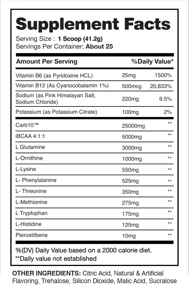 Recover & Hydrate with I-Prevail Supplements Rehab High Performance Intraworkout Formula - 10g BCAA & EAA, Carb10, Keto Friendly - Maui Blast Flavor - 25 Servings