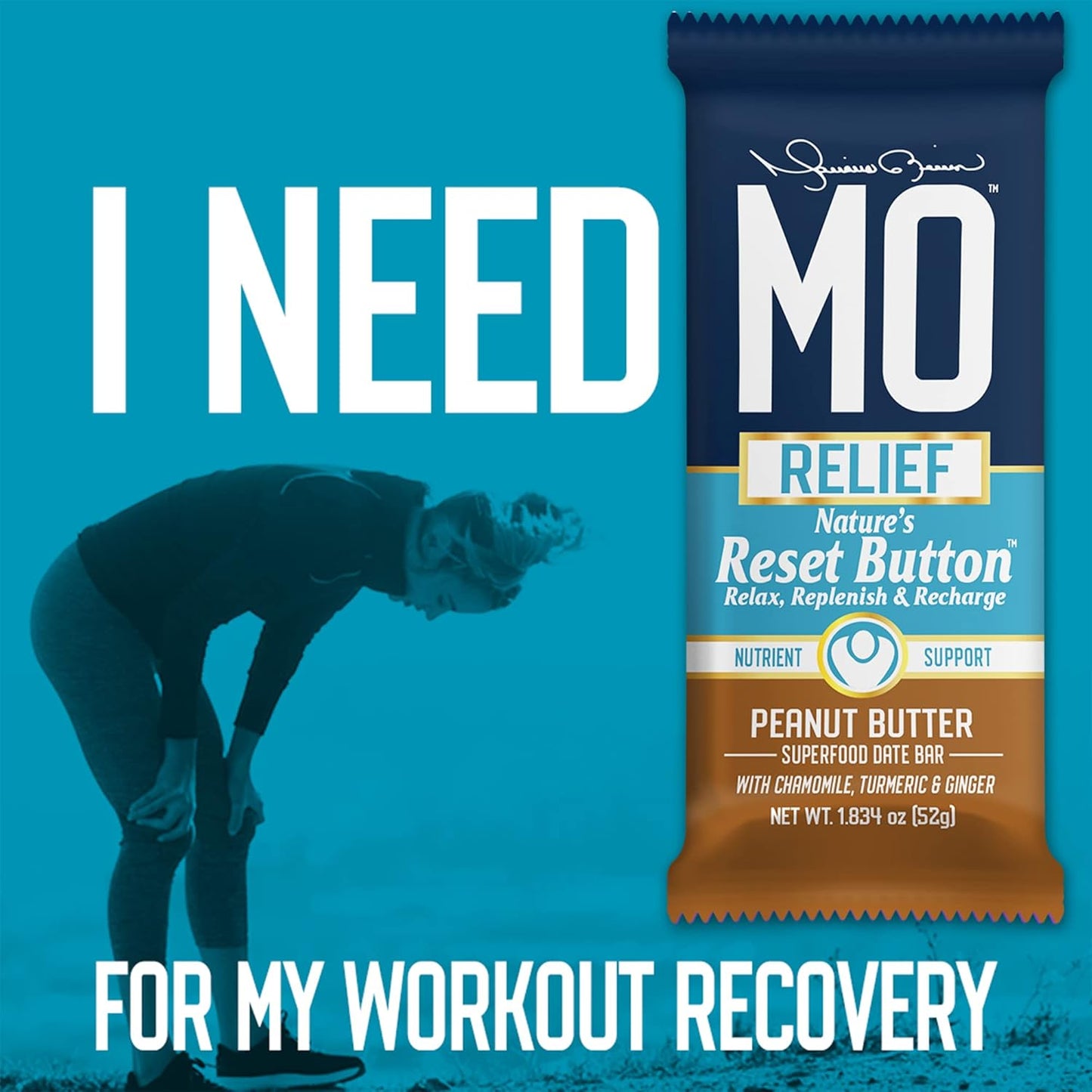 Recovery Snack Bars - All-Natural Superfood Bar for Post-Workout Nutrient Support - 12 Bars (Peanut Butter)