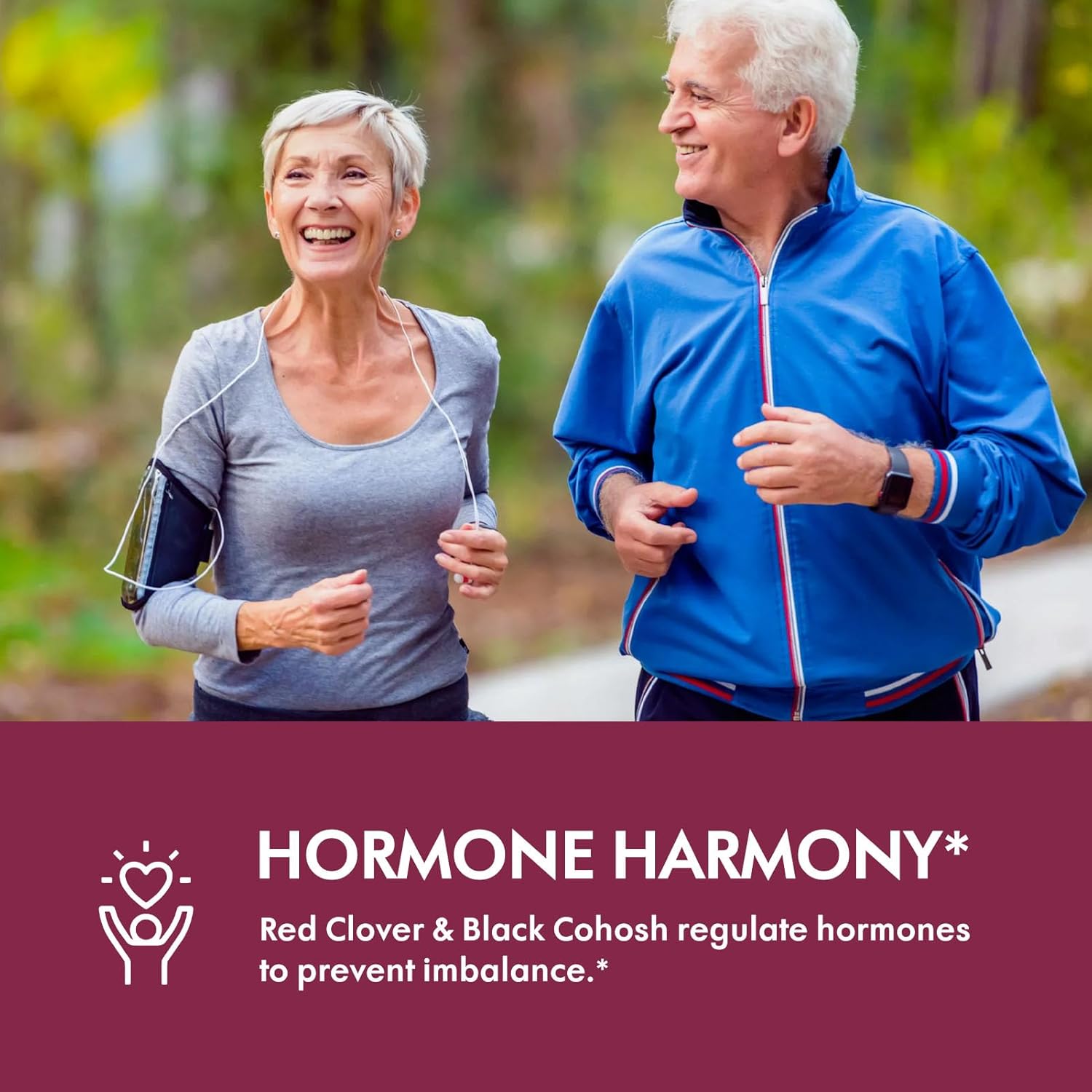 Red Clover Blossoms Capsules for Hormone Harmony & Menopause Relief - Herbal Supplements with Black Cohosh & Wild Yam Extract - 90 Count