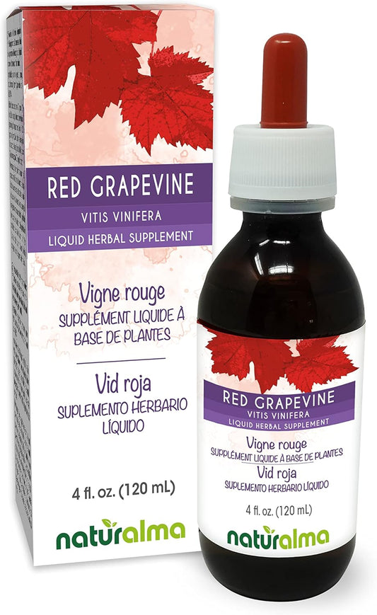 Red Grapevine Leaf Alcohol-Free Tincture - 4 fl oz Liquid Extract Drops - Vegan Herbal Supplement