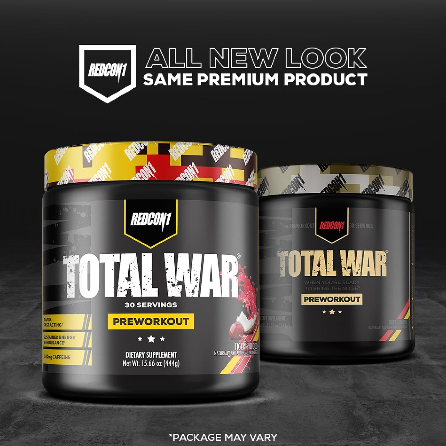 REDCON1 Total War Pre Workout Powder - Sour Gummy Bear Flavor, 50 Servings - Caffeinated Energy Powder with Beta Alanine and L Citrulline for Enhanced Muscular Endurance