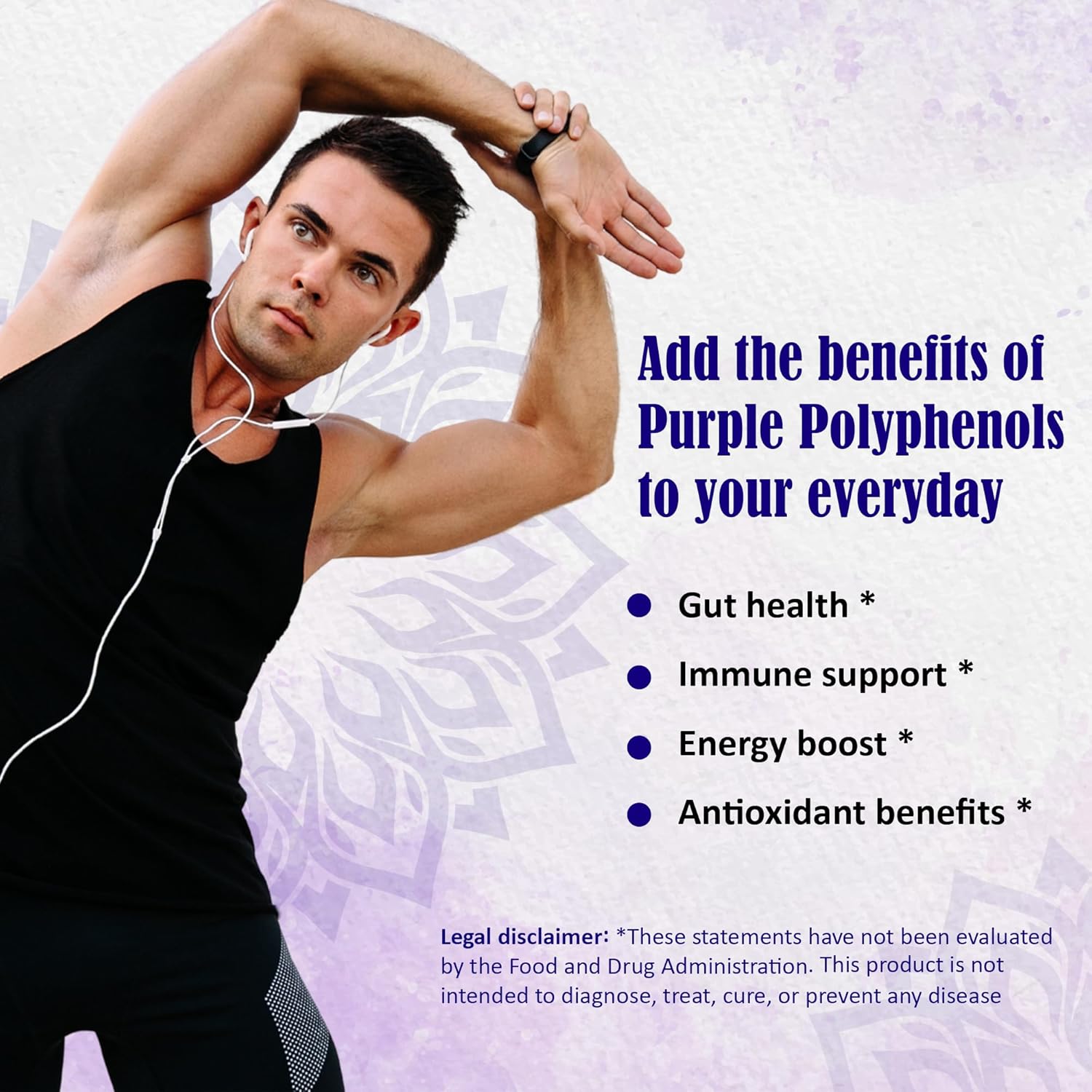 Reddy Naturals Aryana Purple Polyphenols Supplement - Antioxidant Superfood with Muscadine Grape Extract - Plant Compounds for Men & Women