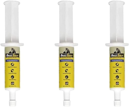Redmond Daily Gold Natural Healing Clay Paste for Gastric Ulcers in Horses - Stress Relief Formula - Pack of 3