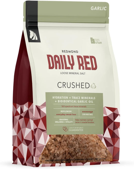 Redmond Daily Red Crushed Garlic for Horses - Mineral and Vitamin Supplement