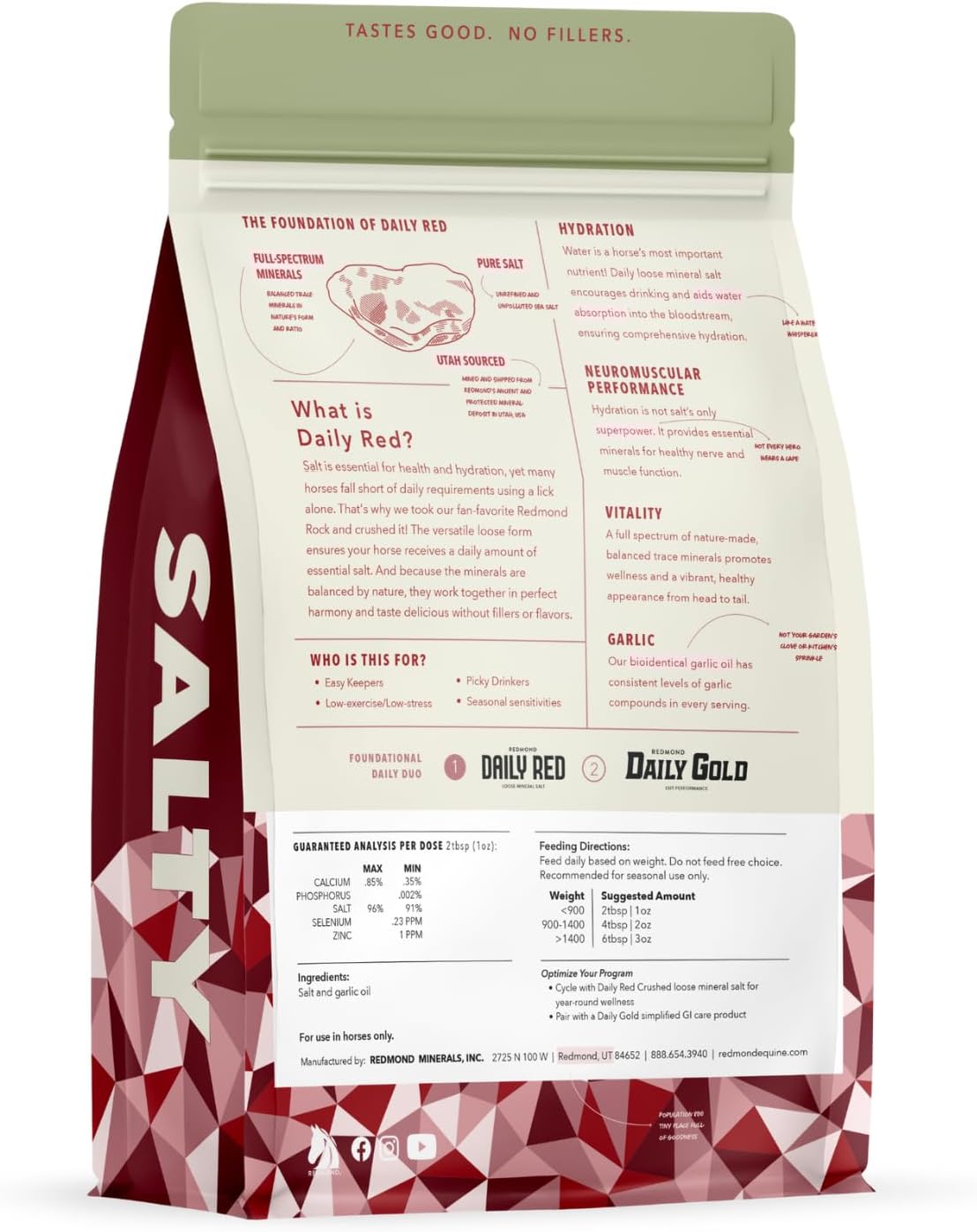 Redmond Daily Red Crushed Garlic for Horses - Mineral and Vitamin Supplement