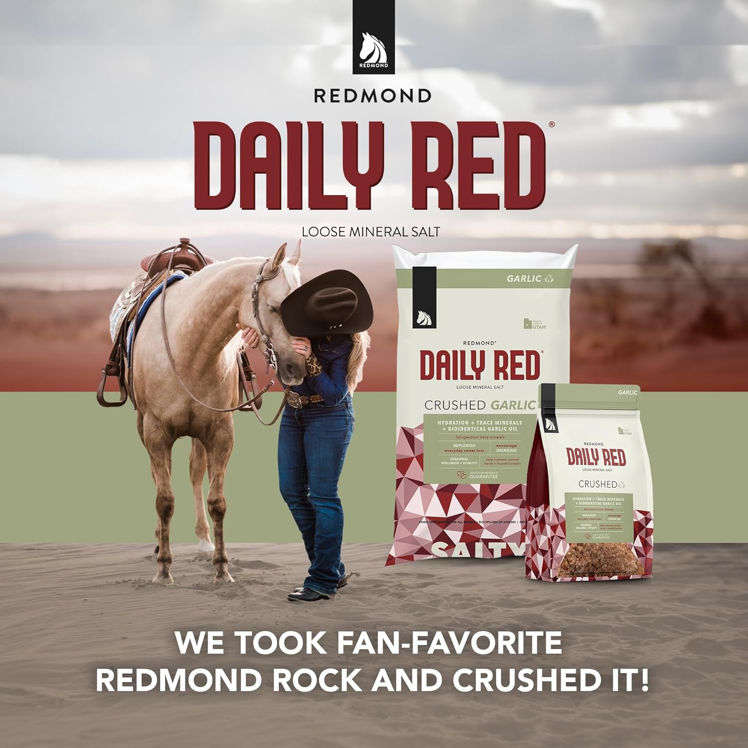 Redmond Daily Red Crushed Garlic for Horses - Mineral and Vitamin Supplement