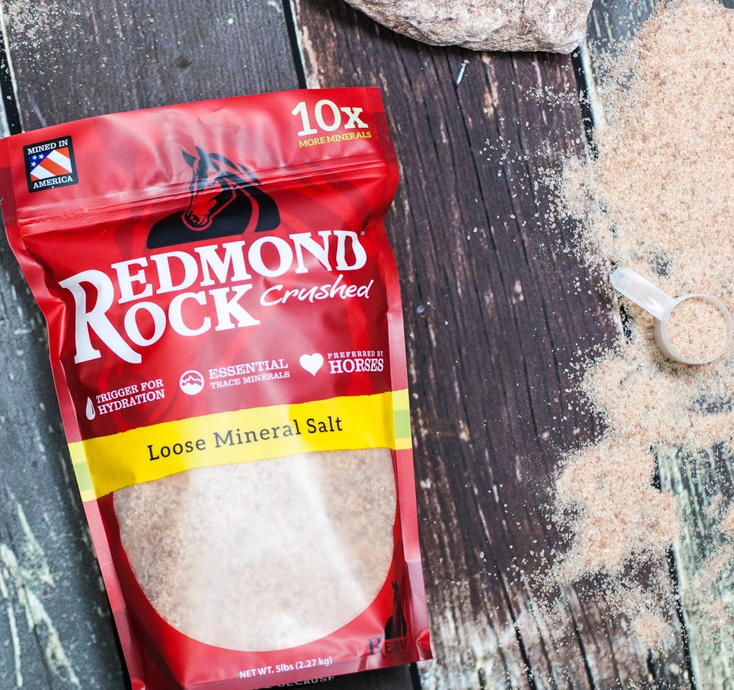 Redmond Daily Red Crushed Loose Minerals: Horse Mineral Salt + Electrolyte Supplement