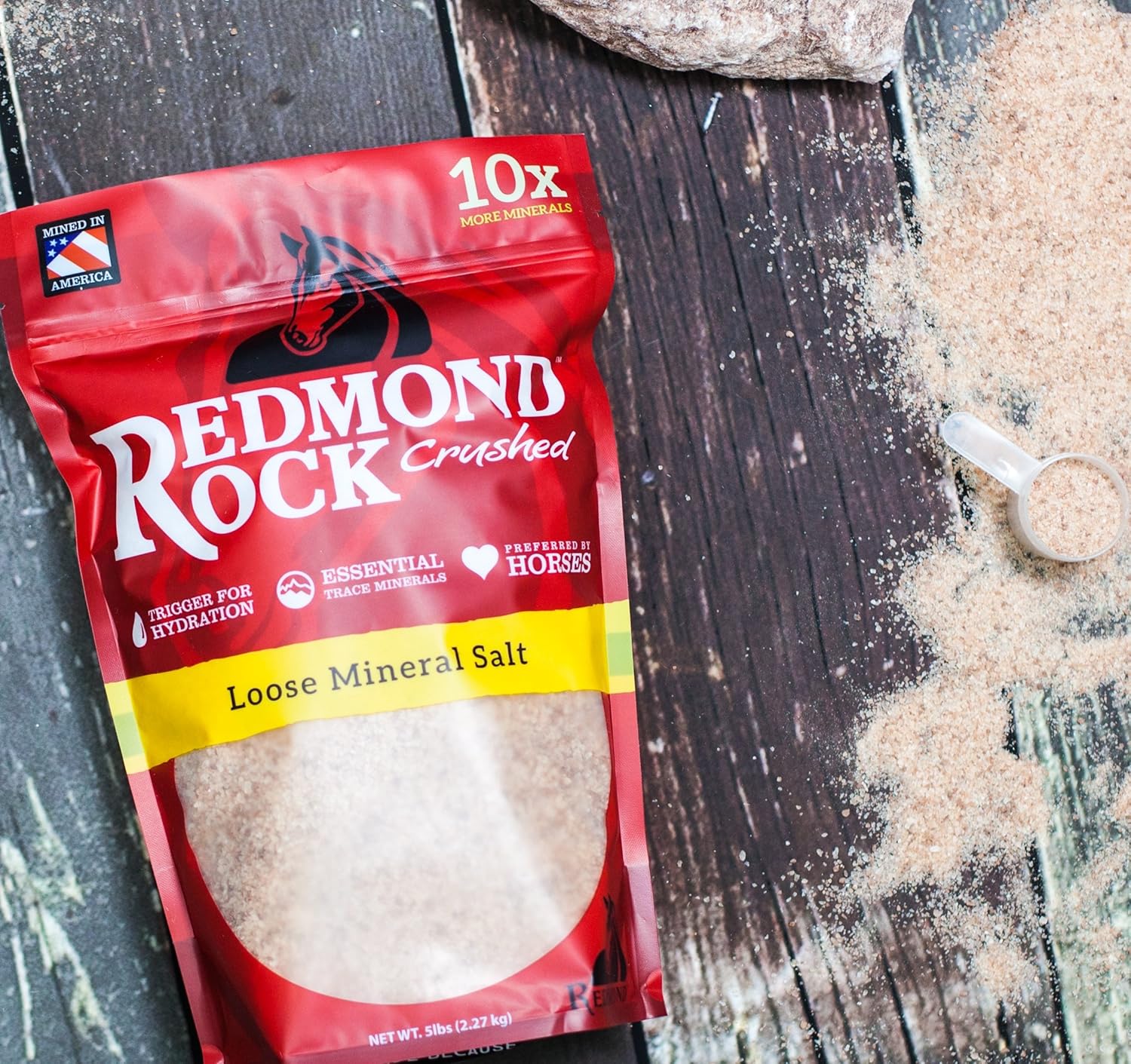 Redmond Daily Red Crushed Loose Minerals: Horse Mineral Salt + Electrolyte Supplement