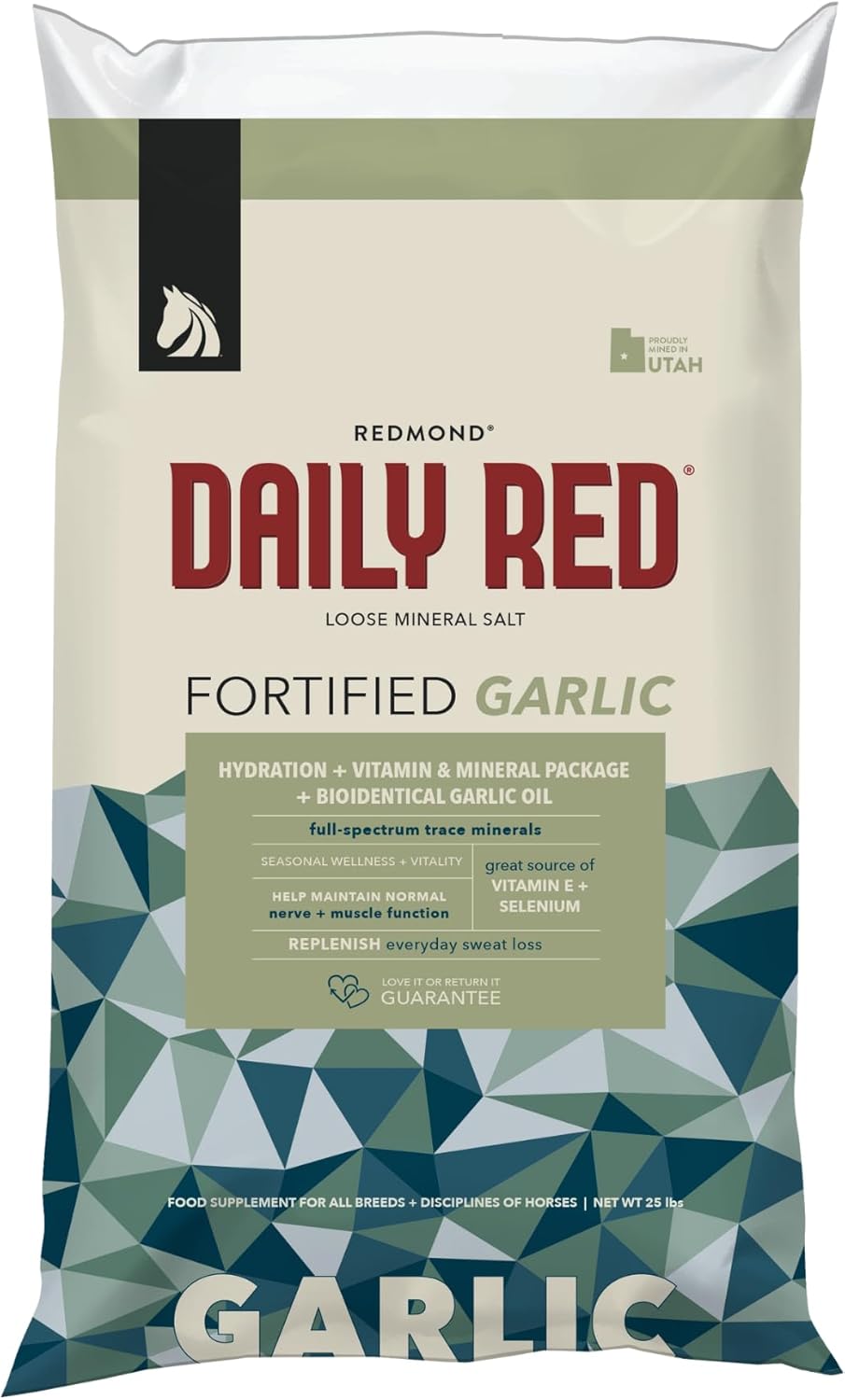 Redmond Daily Red Horse Vitamins & Minerals Supplement - 25 LB Bag for Equine Health
