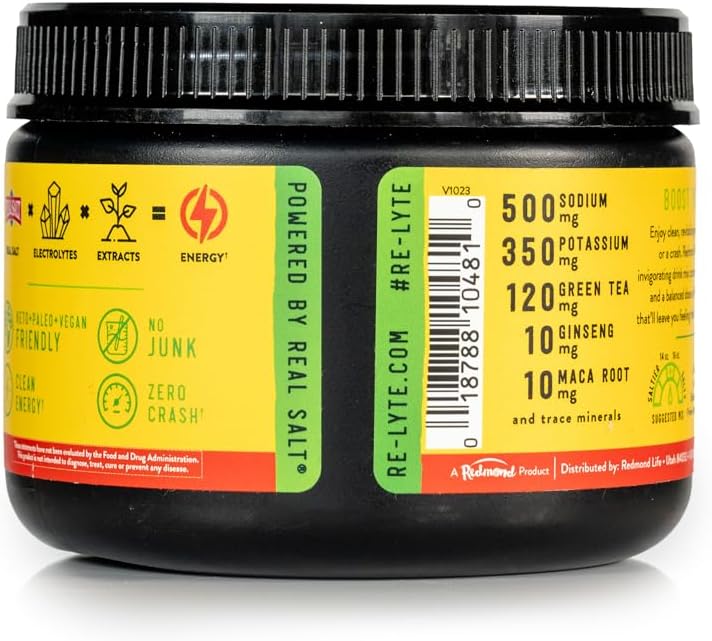 REDMOND Limeade Re-Lyte Energy Electrolyte Mix - 8.9oz Jar