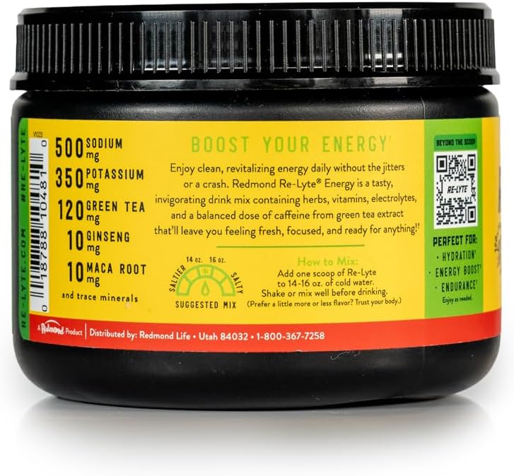 REDMOND Limeade Re-Lyte Energy Electrolyte Mix - 8.9oz Jar