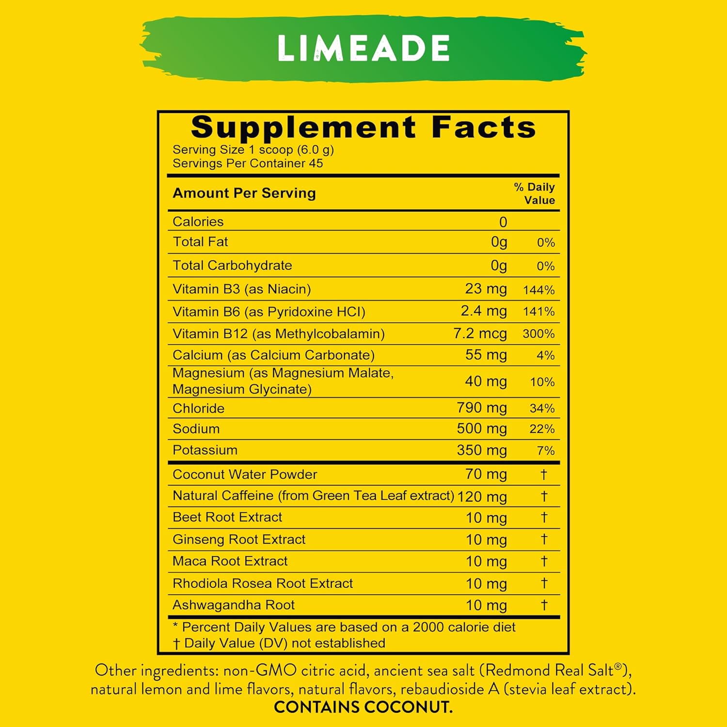REDMOND Limeade Re-Lyte Energy Electrolyte Mix - 8.9oz Jar