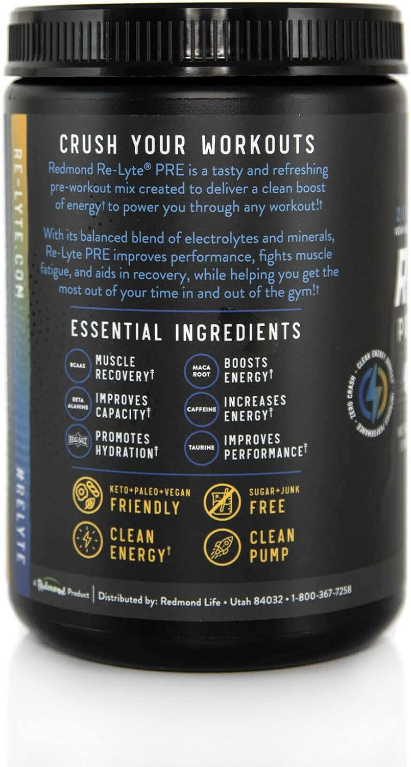 REDMOND Re-Lyte Blueberry Lemonade Pre-Workout Drink Mix - 15.87oz