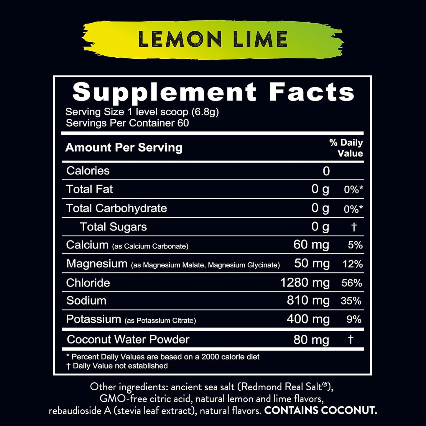 REDMOND Re-Lyte Electrolyte Drink Mix in Lemon Lime Flavor - Hydration Supplement for Active Lifestyles